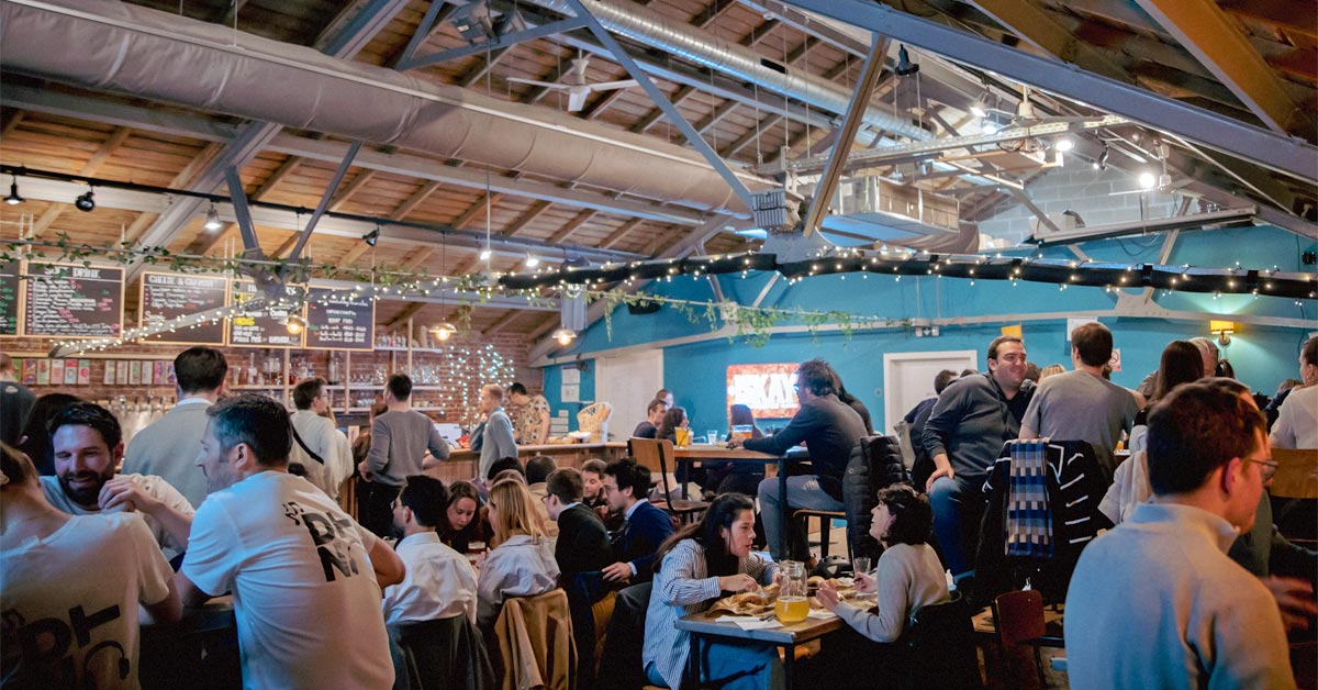 CoHop Taproom full of patrons
