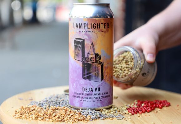 lamplighter beer can surrounded by spices
